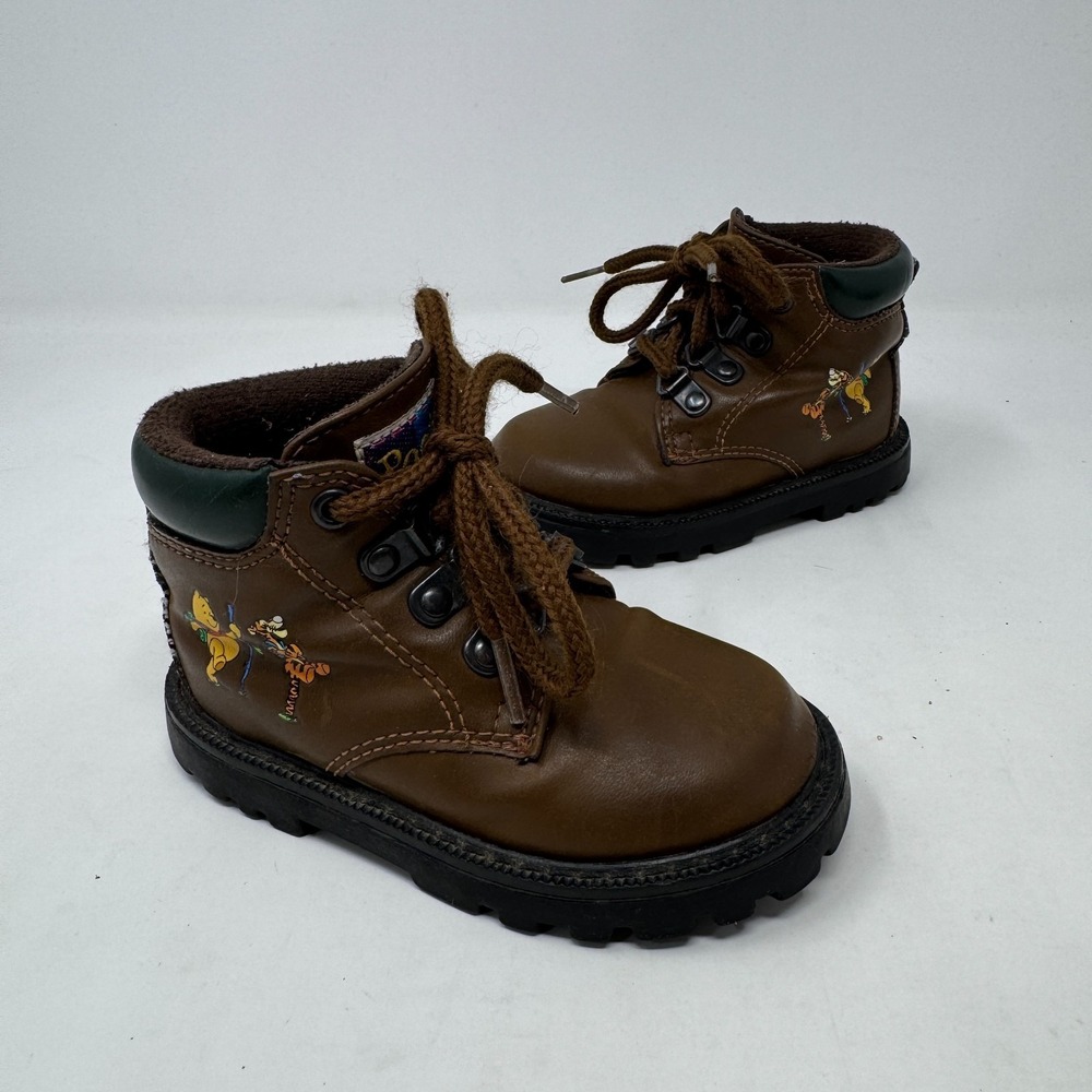 Vtg Disney Winnie the Pooh Tigger Brown Outdoor Adventures Boots Toddler Size 5